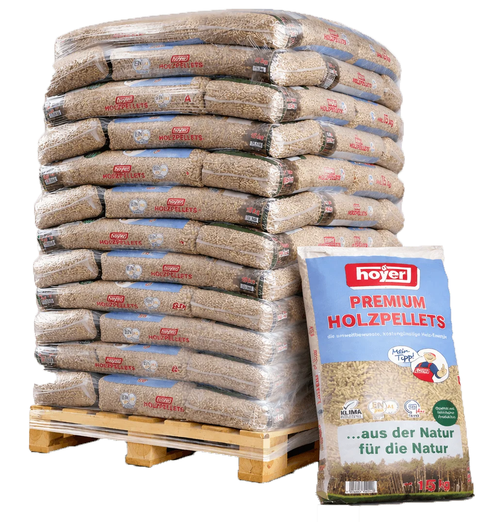 Hoyer Holzpellets ENplus A1 990kg 66 Saecke hoher Heizwert