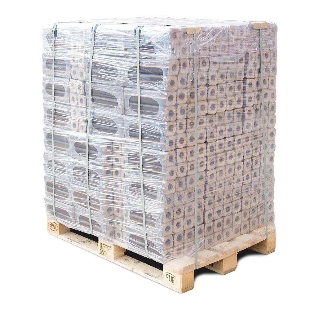 REKORD Braunkohlebriketts 900kg 90 Pakete a 10kg Palette